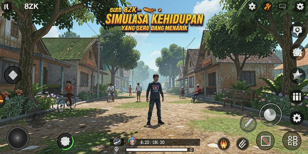 Tampilan gameplay simulasi 8ZK yang menarik dan interaktif.