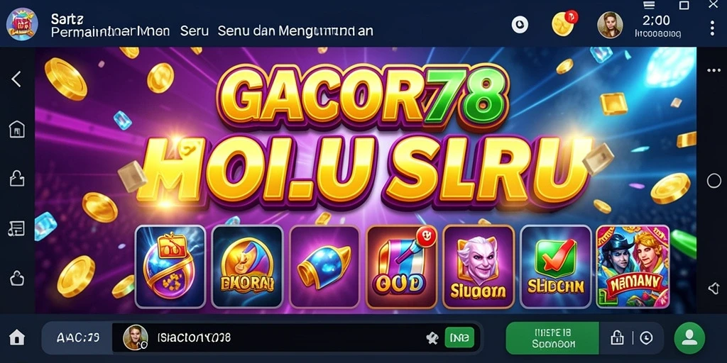Screenshot gameplay GACOR78 dengan visual yang memukau dan interaktif.