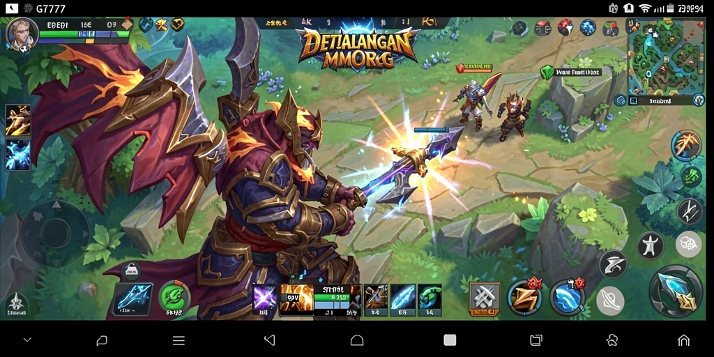 Screenshot gameplay GT777 yang menampilkan pertarungan epik dalam MMORPG.