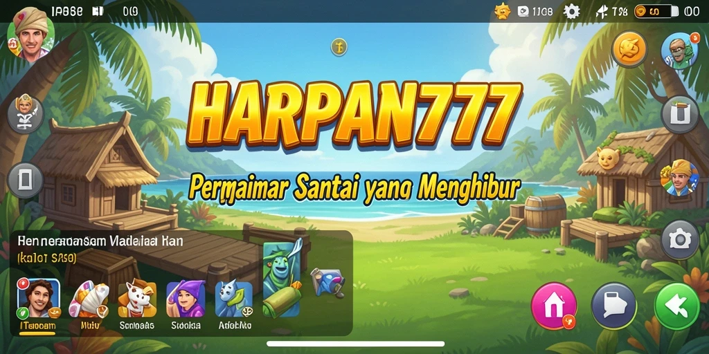 Tangkapan layar gameplay santai dan penuh warna dari HARAPAN777.