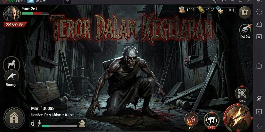 Tampilan gameplay menegangkan dari ID098 dengan suasana horror yang mencekam.