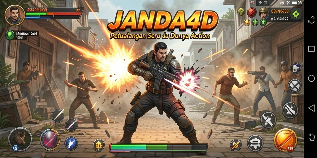 Tangkapan layar utama dari gameplay JANDA4D yang mendebarkan.