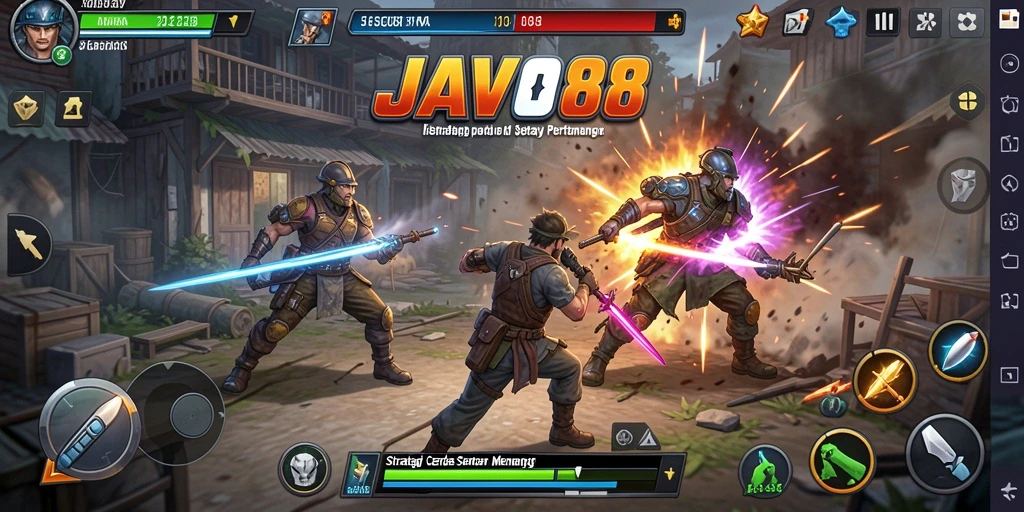 Tampilan gameplay yang intens dan strategis dari JAVO88.