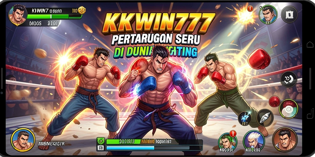 Tampilan gameplay KKWIN777 dengan aksi pertarungan yang mendebarkan.