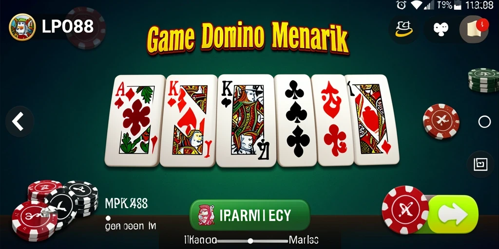Gameplay seru LPO88 yang menampilkan kartu domino.