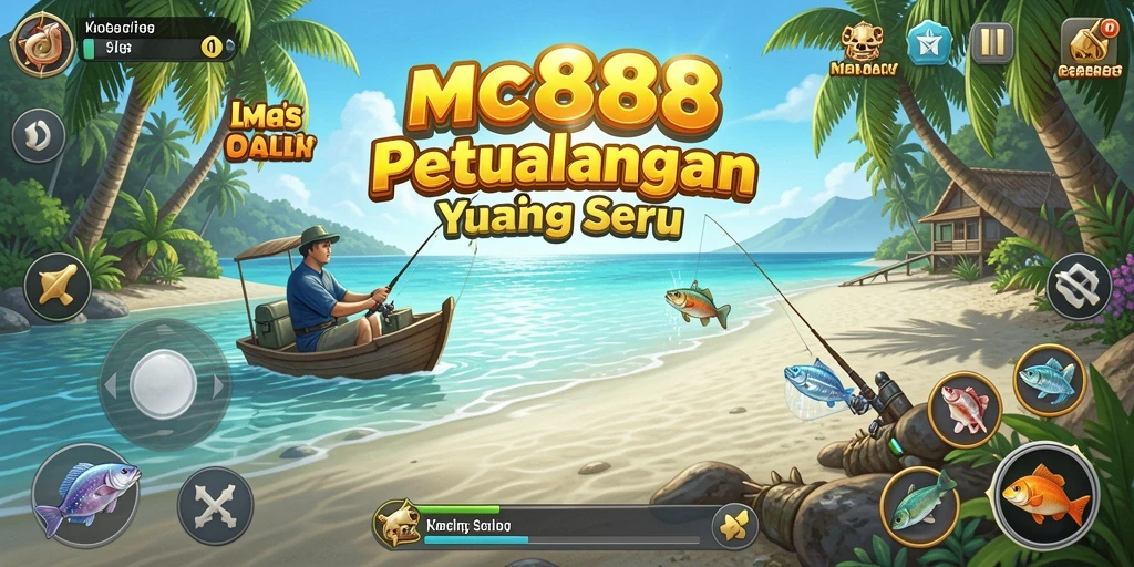 Tampilan gameplay seru dalam MC888 yang penuh aksi memancing.