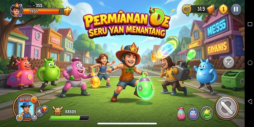 Tampilan gameplay seru ME355 dalam aksi Arcade.