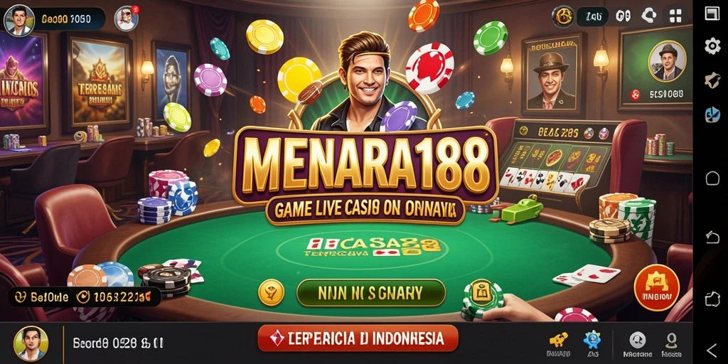 Screenshot gameplay MENARA188 dengan dealer live yang menarik.