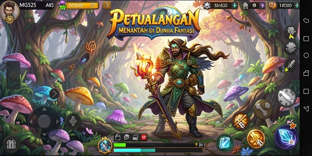Tampilan gameplay MG525 yang menampilkan aksi petualangan yang mendebarkan.
