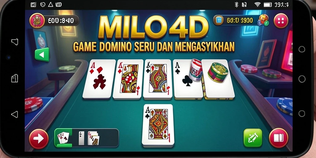 Tampilan gameplay domino yang menarik dan seru.