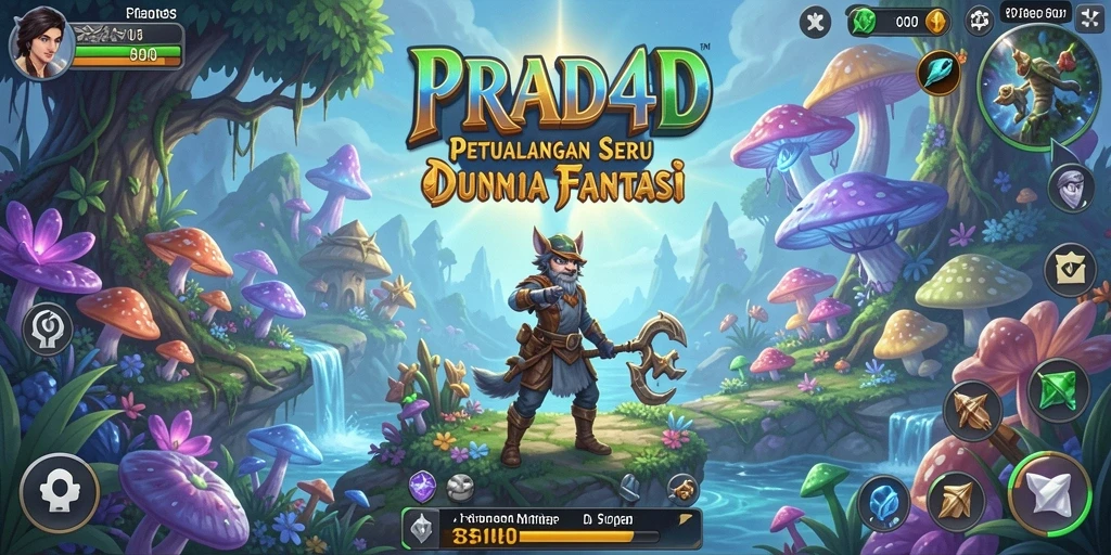 Tampilan gameplay utama PRADA4D dalam misi petualangan yang seru.