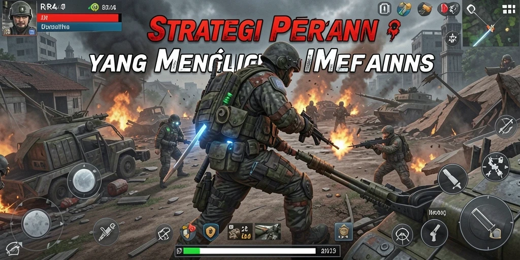 Tangkapan layar gameplay RR44 dengan strategi pertempuran yang solid.