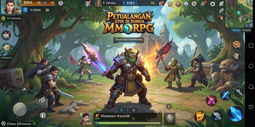 Gameplay S9S9 yang penuh aksi dan petualangan di dunia MMORPG.