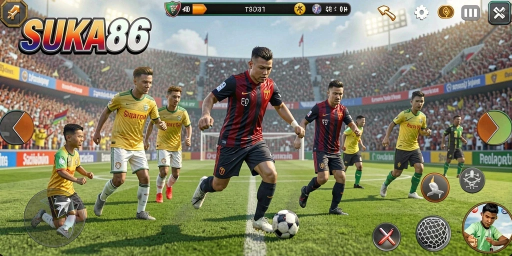 Tampilan gameplay SUKA86 yang menarik dan penuh aksi olahraga.