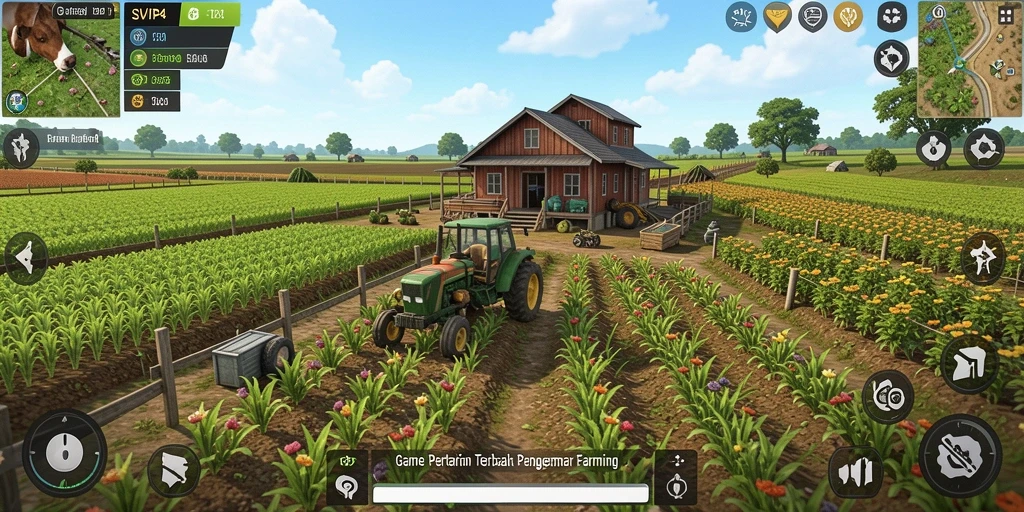 Tampilan gameplay yang menarik dalam dunia pertanian SVIP4.