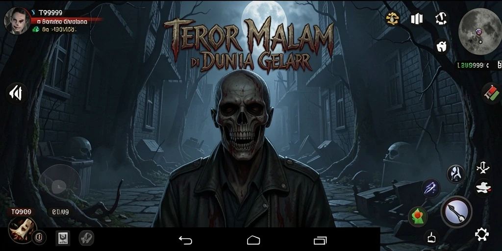 Tangkapan layar gameplay T9999 menunjukkan suasana mencekam yang mengintimidasi.