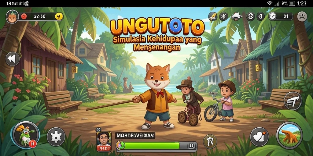 Tampilan gameplay UNGUTOTO dengan interaksi beragam dan pengalaman mendalam.
